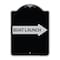 Signmission Boat Launch With Right Arrow Heavy-Gauge Aluminum Architectural Sign, 24" x 18", BS-1824-24405 A-DES-BS-1824-24405 - alternate 1